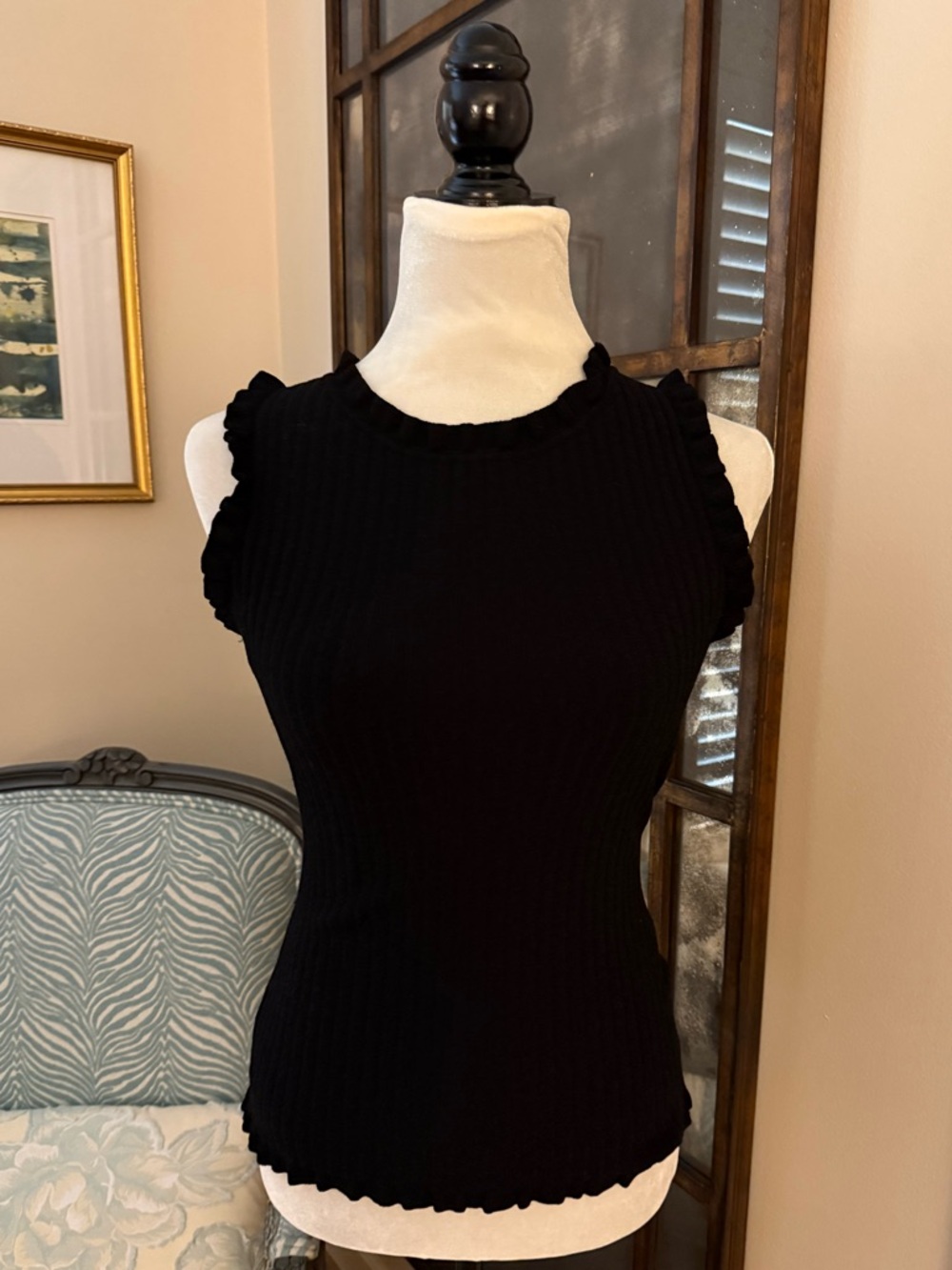 MILLY SLEEVELESS KNIT TOP